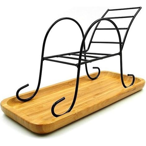 royaluxe -Support de Poulet Support de Poulet en métal Cadeau décor à la Maison nouveauté Support de rôtissoire Support de Poulet pour Grill Viande, Support avec Plateau (1/5)