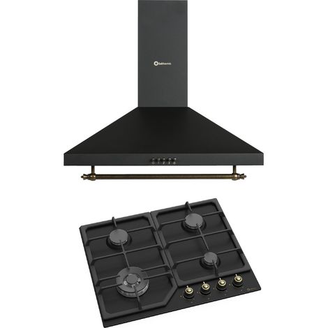 SOLTHERMIC COMBO PACK NEGRO RÚSTICO CAMPANA 60 + ENCIMERA GAS 60
