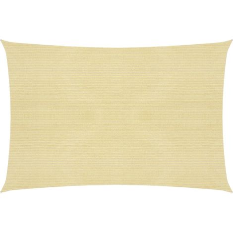 Voile d'ombrage 160 g/m² beige 5 x 6 m pehd