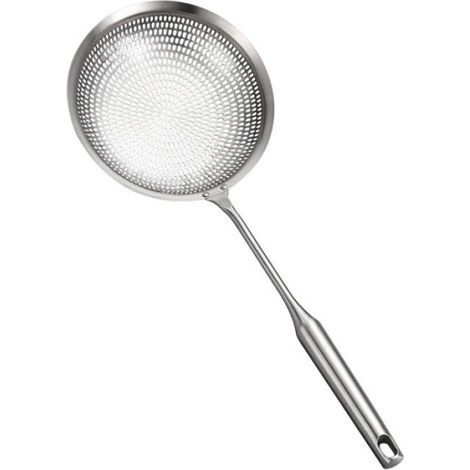 Colandre en acier inoxydable - 16 cm - Tête agrandie - Poignée creuse - Rivet renforcé (1/5)
