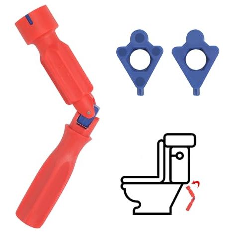[MAI USATO]Chiave di montaggio per sedile WC, con giunto, utensile di montaggio per sedile WC, con viti da 10, 13, 17 mm (1/5)