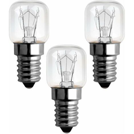 Ampoule Four 15W 300 Degres E14 Dimmable, Ampoule Incandescence E14 T22, 85LM Blanc Chaud 2300K, E14 Petit Culot à Vis Pygmy Lamps Pour Micro-ondes, Four, Lampe à sel, 3 pcs