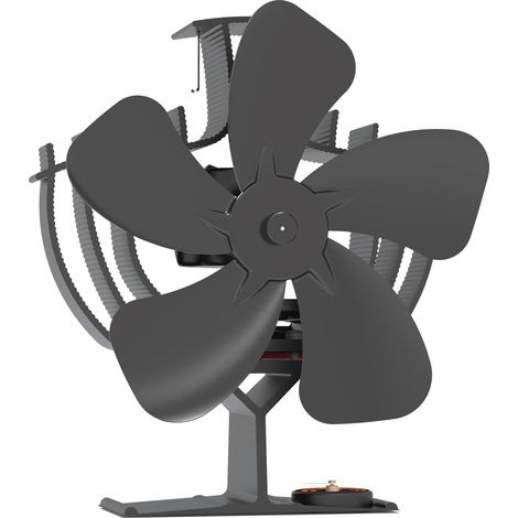 Ventilateur silencieux pour poêle Noir 19,7 x 10,9 x 22,8 cm (1/3)