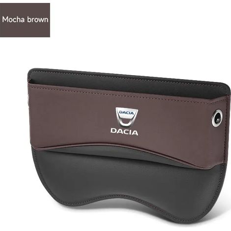 Boîte de rangement en cuir marron pour siège auto, poches de remplissage pour Dacia Lodgy, McV, Sandero, Duster, Spring, Logan, Stepway, Dokker (1/5)