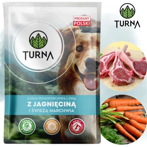 Turna Nassfutter für Hunde mit Lamm und frischen Karotten 500 g (1/4)
