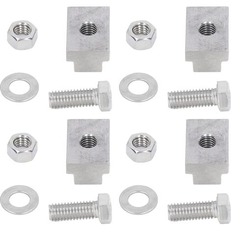 Kit de 4 Ensembles D'écrous à Fente en T 3/8 Po-16 en Acier Inoxydable de Remplacement pour Camionnette de Remorque, Montage de Supports D'équipement de Jardin, (1/5)