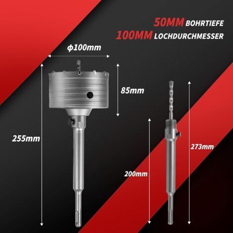 Silver Lochsäge-Bohrkrone SDS Plus – 100 Mm Ø F Produktbild-Vorschau 3