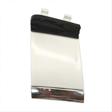 Tapa de gancho de remolque del parachoques delantero del coche pintada en blanco (1/5)