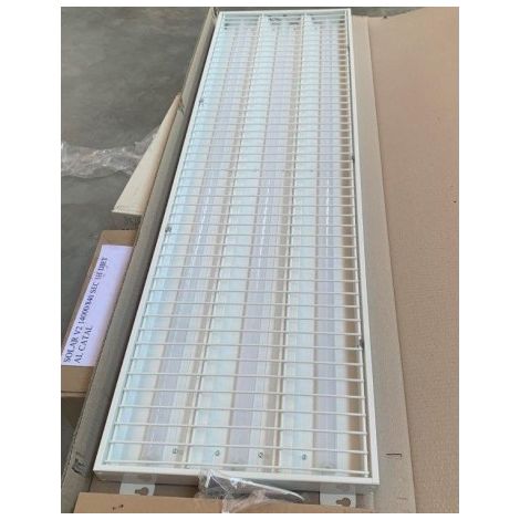 Plafonnier LED 162W 18000lm pose saillie / suspendu blanc 1500x432mm 4000K alim 230V prismatique IK10 IP20 STS LED DIETAL Q32006 (1/3)
