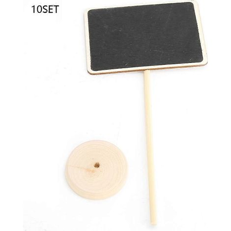 Lot de 10 Étiquettes de Jardin Noir Tableau Mini Ardoise pour Marquer Plantes Déco Extérieur (1/5)