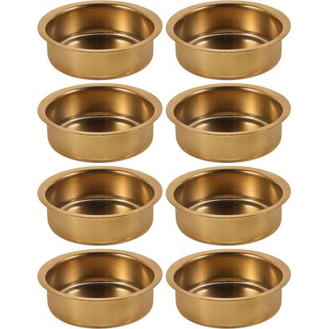 8pcs Porte-Bougies Chauffe-Plat en Acier Inoxydable Doré Design Unique Moyen-Oriental, Décor Élégant pour Décoration de Table Mariage ou Hall D'hôtel (1/5)