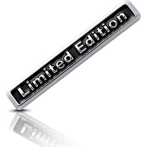 1 pièce 3D Voiture Limited Edition Logo 3D Gel Silicone Stickers Argent Métal Voiture Autocollant Emblème Voiture pour Voiture Moto Moto Vélo Skate Fenêtre Porte PC Tablet Laptop (1/5)