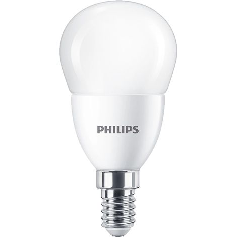 LAMPADA A LED 'SFERA' CALDA 2700K 4,9 W=40W E14 - 470 lm- 4 pezzi - PHILIPS