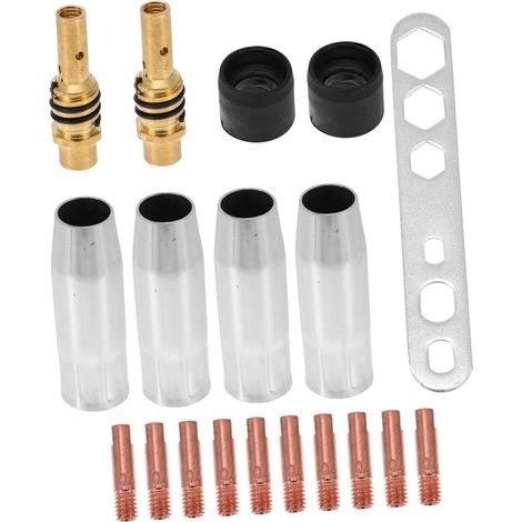 Kit de soudage MIG 19 pices avec embouts en cuivre de 08 mm compatibles (1/5)