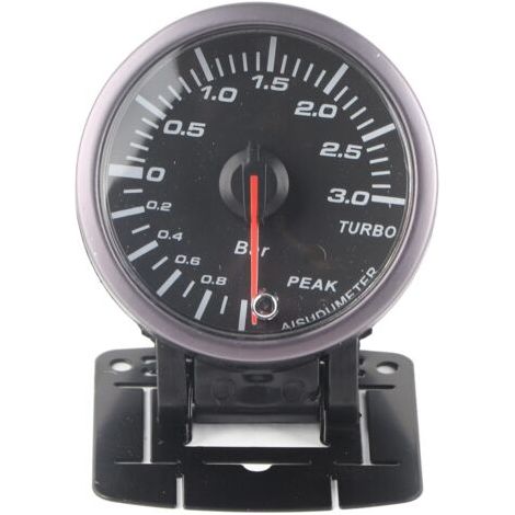 BUNTHAUS Jauge de pression à barre LED, 2,5 pouces/60 mm ABS+aluminium Jauge de suralimentation turbo  pour véhicules turbocompressés (1/5)