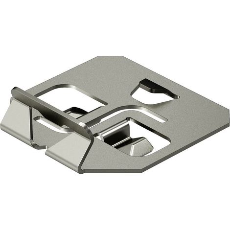 OBO Bettermann Pieza de sujeción para escalera de cable para fijación de separador acero inoxidable, inoxidable A2 1.4310 brillante, postratado, 6062284