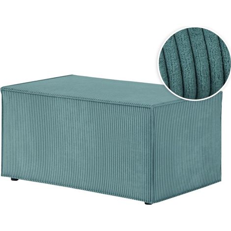CLARISSE - Pouf en velours côtelé - Bleu clair