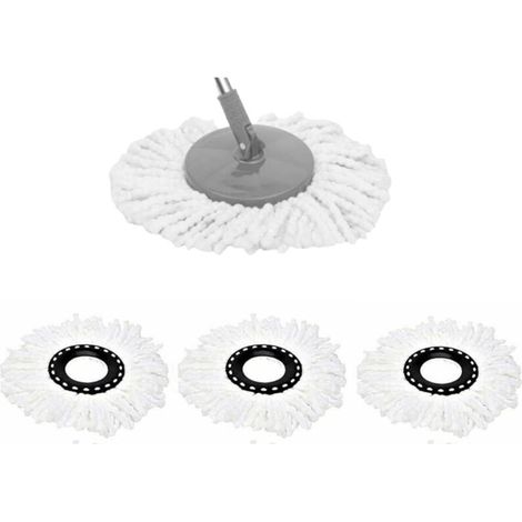 Confezione da 3 testine di ricambio premium per ricariche in microfibra per mocio magico rotante a 360° (1/4)