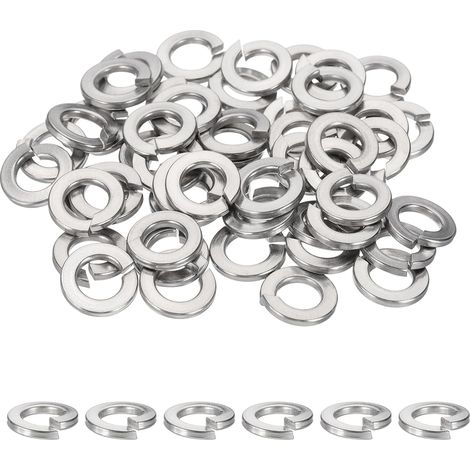 Rondelle Grower 3/8, Rondelles Élastiques Fendues En Acier Inoxydable 304 Pour Vis Boulons Voitures Machines De Construction Argent Pack De 50 (1/5)