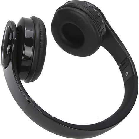 Casque stéréo sans fil Bluetooth 5.0 avec microphone intégré, idéal pour les jeux vidéo (noir) (1/5)