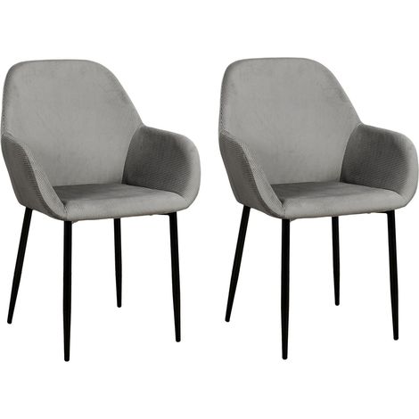 Lot de 2 fauteuils de table en velours GIULIA (1/5)