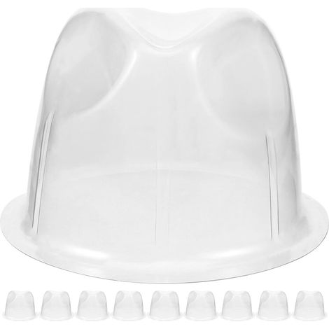 Lot de 10 supports à casquettes portables en PVC blanc avec (1/5)