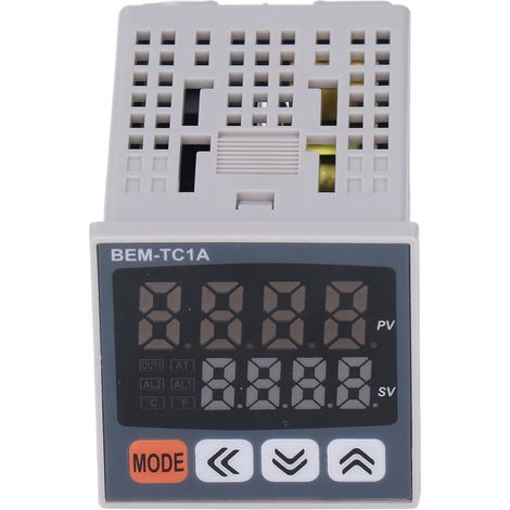 BERM PID-Temperaturregler, digitaler intelligenter 2-Ausgangs-Thermostat, 48 x 48 mm, 100–240 V AC (1/5)