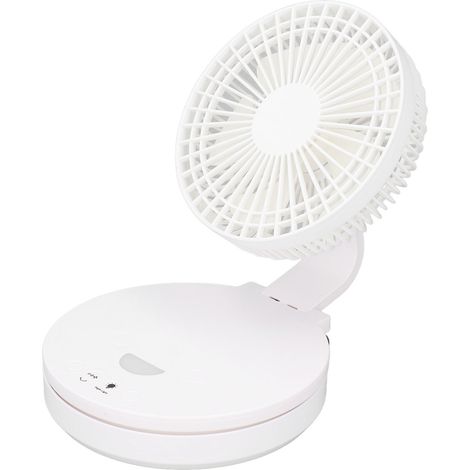 Ventilateur de bureau réglable, rechargeable par USB, mini ventilateur de table silencieux avec veilleuse pour la maison, la chambre ou le bureau. (1/5)