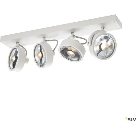 Plafonnier applique KALU intérieur quadruple blanc GU10/QPAR111 4x75W max - SLV - 1002024 (1/5)