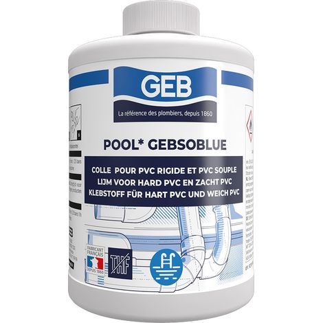 Pool Gebsoblue - Colle PVC souple et rigide spéciale vannes et raccords piscine 1L