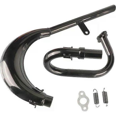 Auspuffrohr/Schalldämpfer, schwarz, passend für 50ccm und 80ccm Motorrad-Benzinmotoren (1/4)
