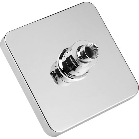 Pommeau de douche carré de 15 cm avec éclairage LED et arroseur de salle de bain à 3 couleurs changeantes (1/5)