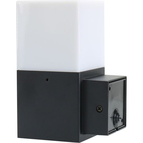 IluminaShop - Aplique de Pared Negro Black Edition para Exterior Jardin 1XE27 IP54
