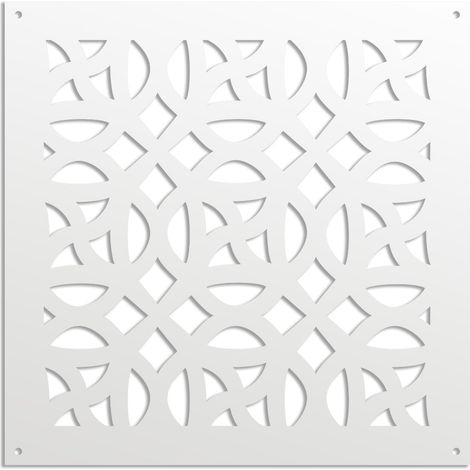 CANTERBURY - Panneau ajouré en PVC - Brise-soleil - Couleur : blanc - Dimension : 73x73 cm