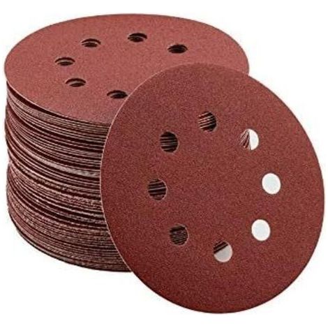 Disque abrasif 80 pièces disques abrasifs 40/80/120/240/320/400/600/800 grain 125 mm Idéal pour meuler / polir / rouiller (1/4)