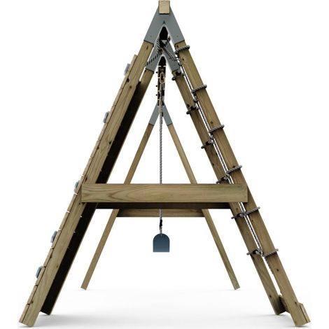 Premium Double Swing with Up and Over Wall - Flex and Boat Dusky Pink
