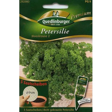 Quedlinburger Petersilie Mooskrause 2 - Saatscheiben 5 Stück - Kräutersamen (1/2)