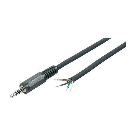 JACK 3.5 MM BKL ELECTRONIC 1101086 MÂLE DROIT NOMBRE DE PÔLES: 4 STÉRÉO NOIR 1 PC(S)