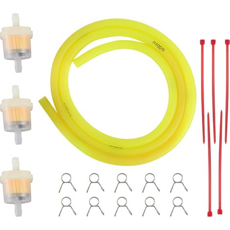 Filtre de Carburant de Ligne de Moteur Clips de Ressort Pinces Tuyau de Tube Dia Intérieur Huile Essence Replacement pour Motocross ATV Scooters Jaune (1/5)