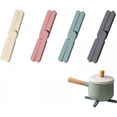 4 Plat Dessous de Plat Pliable,Résistants à Chaleur Dessous de Antidérapant pour casseroles Chaudes (1/5)