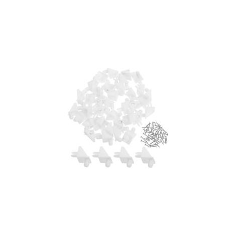 30 Pièces Lot de Équerres Angle pour Meubles Supports Étagère Robustes avec Vis Renforts pour Armoires Fixation Stable pour Cuisine et Bibliothèque
