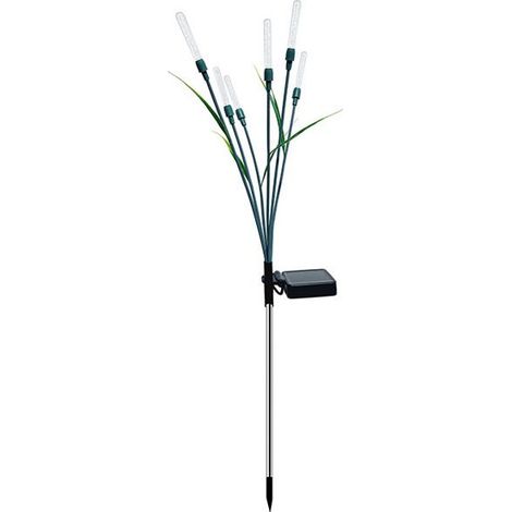 4 lampes solaires de jardin, luciole en acrylique, oscillantes avec design feuillage vert, pour terrasse et extérieur (1/5)