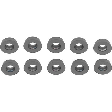 10 plaquettes de coupe rondes en carbure à revêtement noir pour tournage et fraisage CNC (RDMW1604MOEP) (1/5)