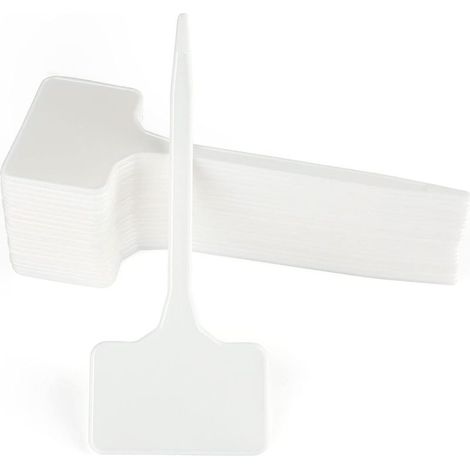 blanc 15 cm étiquettes pour plantes potager 50 pièces étiquette jardin exterieur, grand étiquettes semis plastique pour légume, fleurs, herbes (1/4)