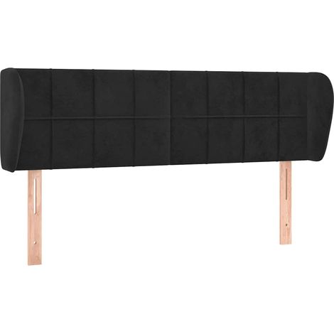 Maison Exclusive - Cabecero de terciopelo negro 147x23x78/88 cm (1/5)
