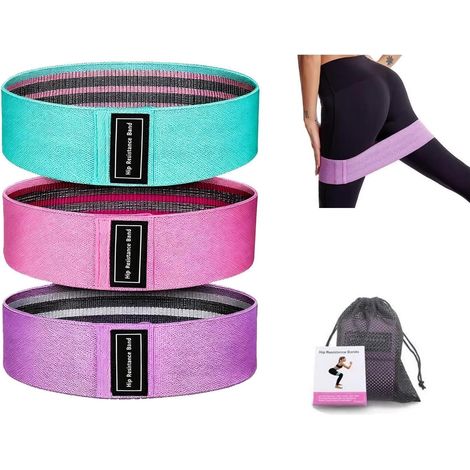 3pcs Suright Bande Elastique Musculation, Bande Elastique, Flexband, Elastique Sport, Musculation, Bande de Résistance de Force pour Femme/Homme, pour Yoga, Gym ou Pilates, élastiques (1/5)