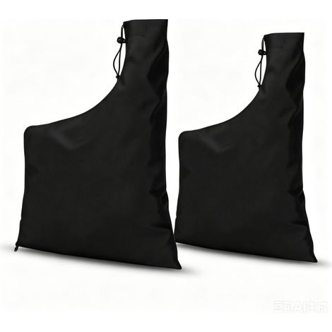 2 Pièces Sac Aspirateur de Souffleur Feuilles 60x44cm Noir Remplacement du Sac Ramasse Feuilles Oxford Étanche Sac de Rangement à Fermeture Éclair pour Souffleur de Feuilles Jardin Pelouse Cour (1/5)