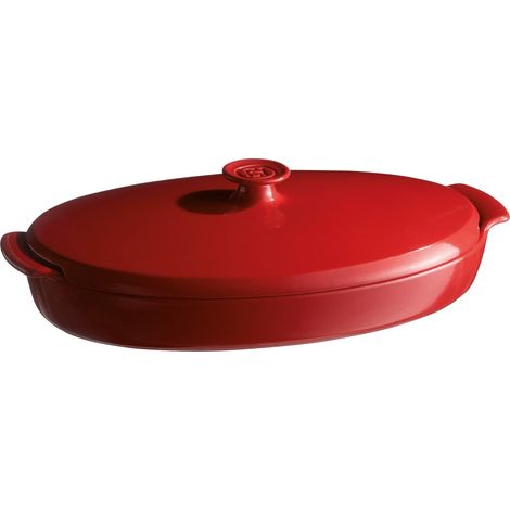 Plat papillote rouge Grand Cru Emile Henry en céramique (1/5)