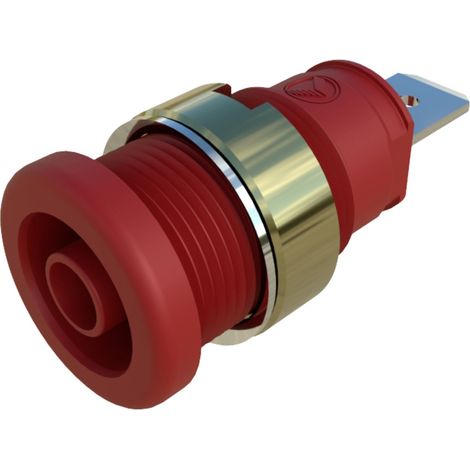 Hirschmann Test & Measurement SEB 2620 F6,3 Ni rot Sicherheits-Einbaubuchse   Rot 1 St.