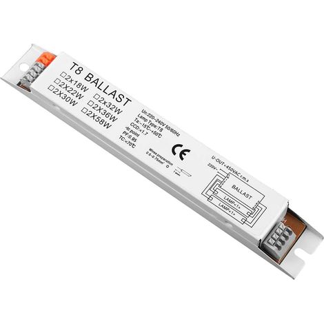 1 Ballast électronique, T8, 2 x 18 W, 220-240 V, pour lampe fluorescente, intérieur (1/5)